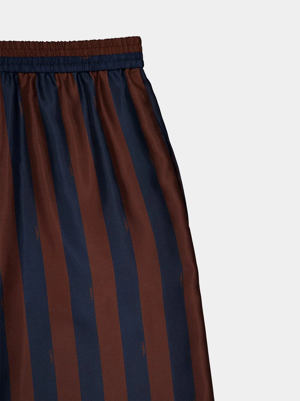 Pequin Stripes Silk Wide-Leg Trousers - Image 4