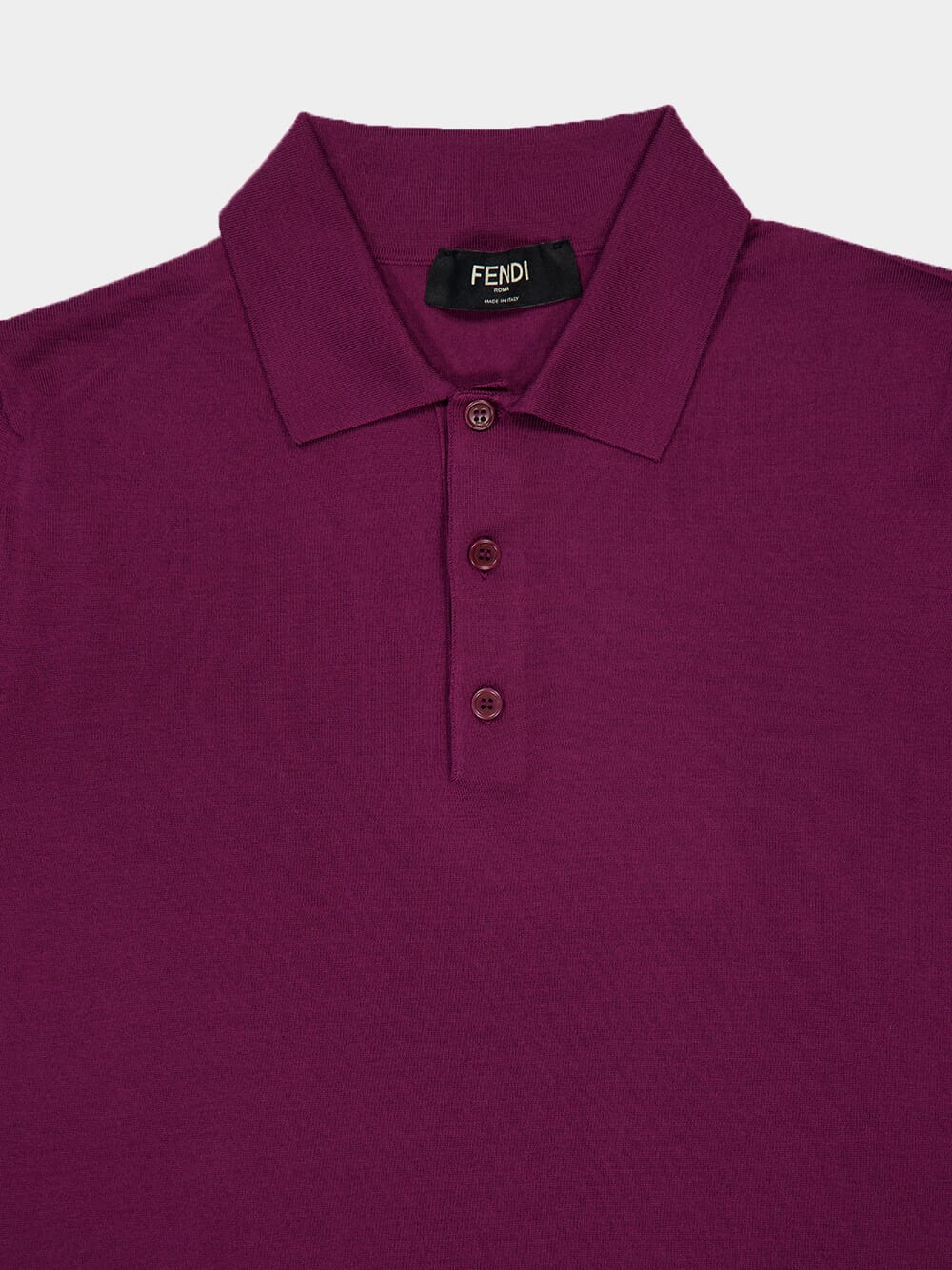 Ruby Red Wool Polo Shirt - Image 4