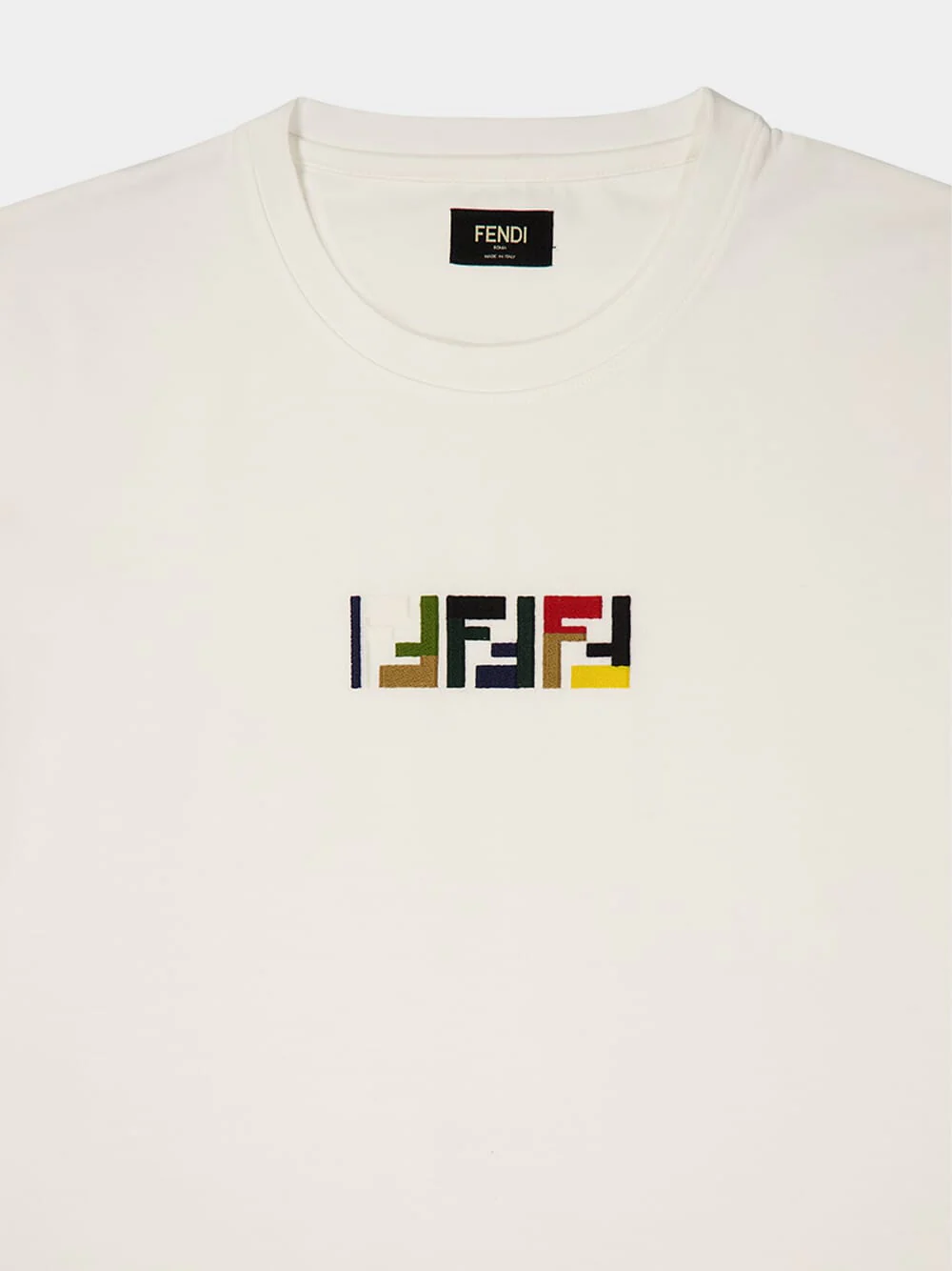 White FF Cotton T-Shirt - Image 3