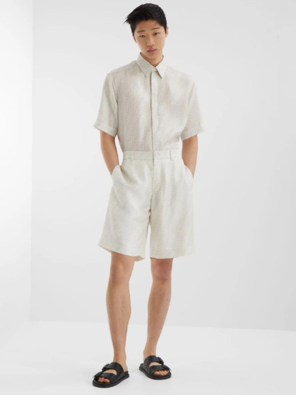 White FF Silk Shirt - Image 2