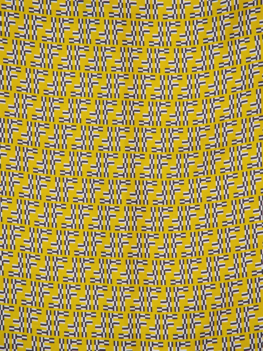 Yellow FF Labyrinth Silk Shirt - Image 5
