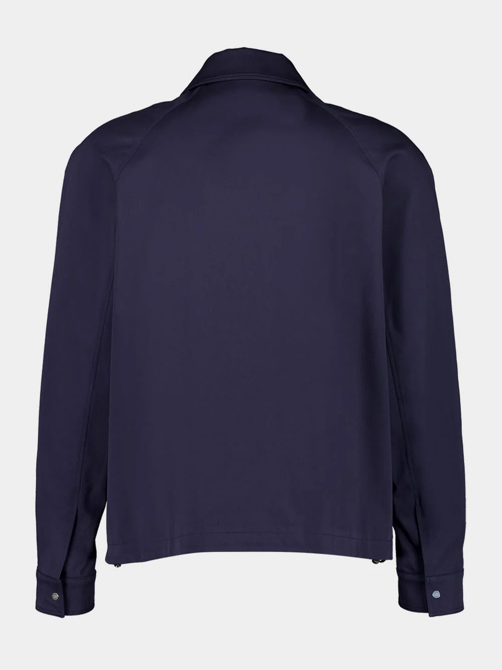 Dark Blue Gabardine Zip Blouson - Image 2