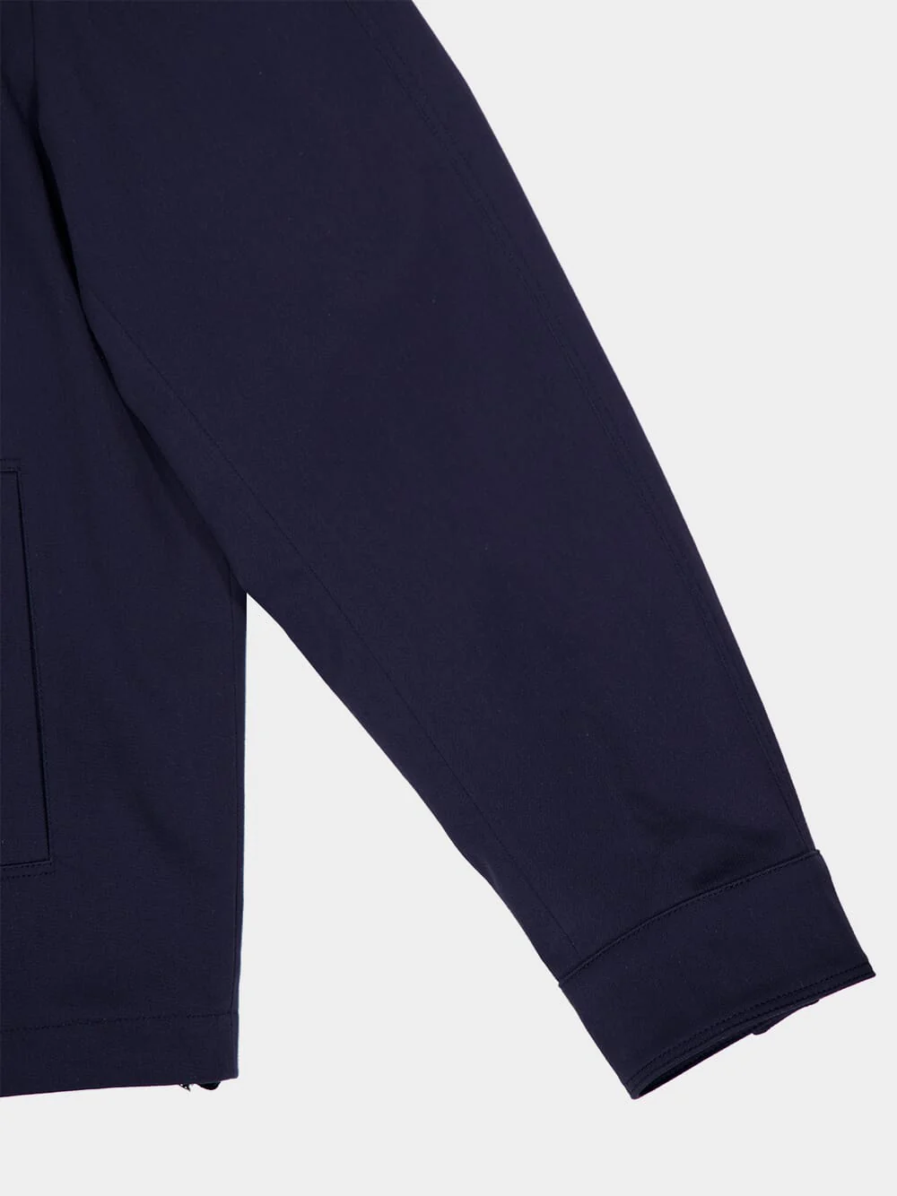 Dark Blue Gabardine Zip Blouson - Image 4