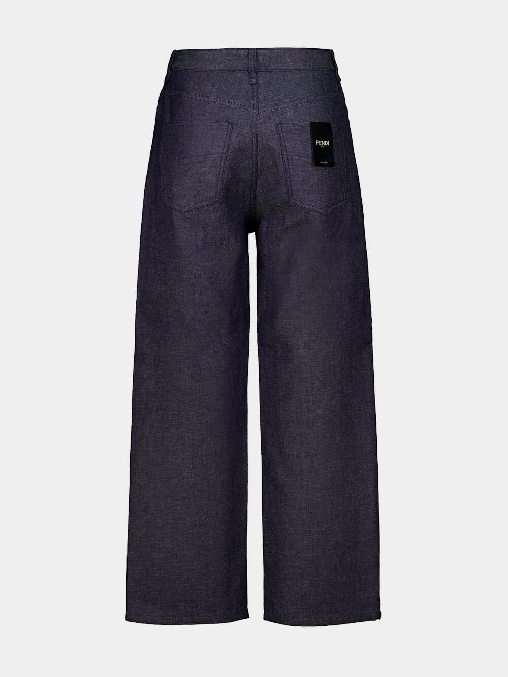 Dark Blue Straight-Cut Denim Jeans - Image 3