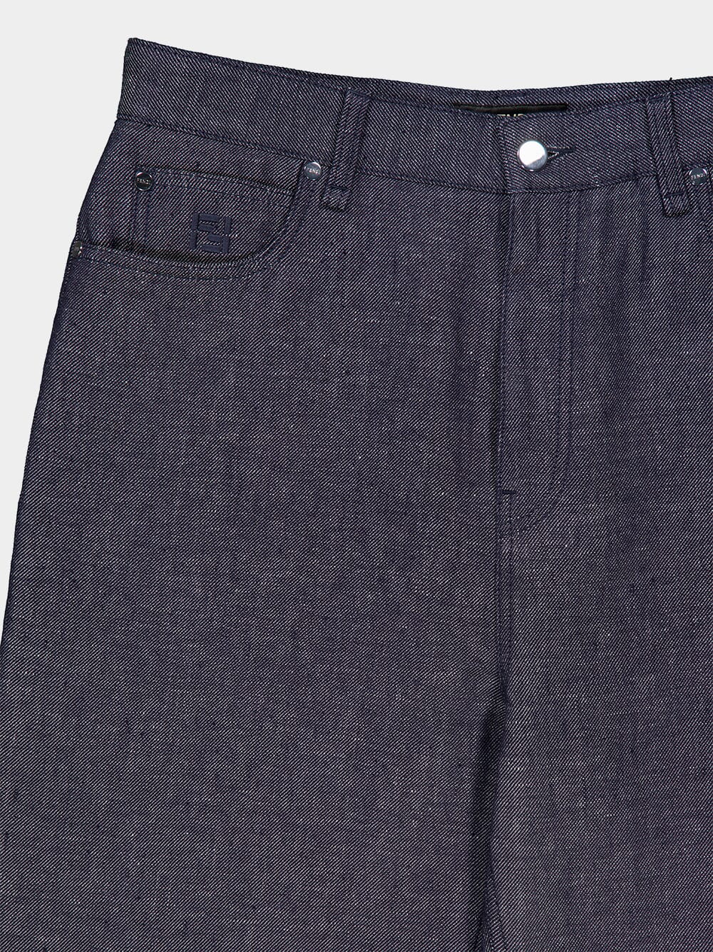 Dark Blue Straight-Cut Denim Jeans - Image 4