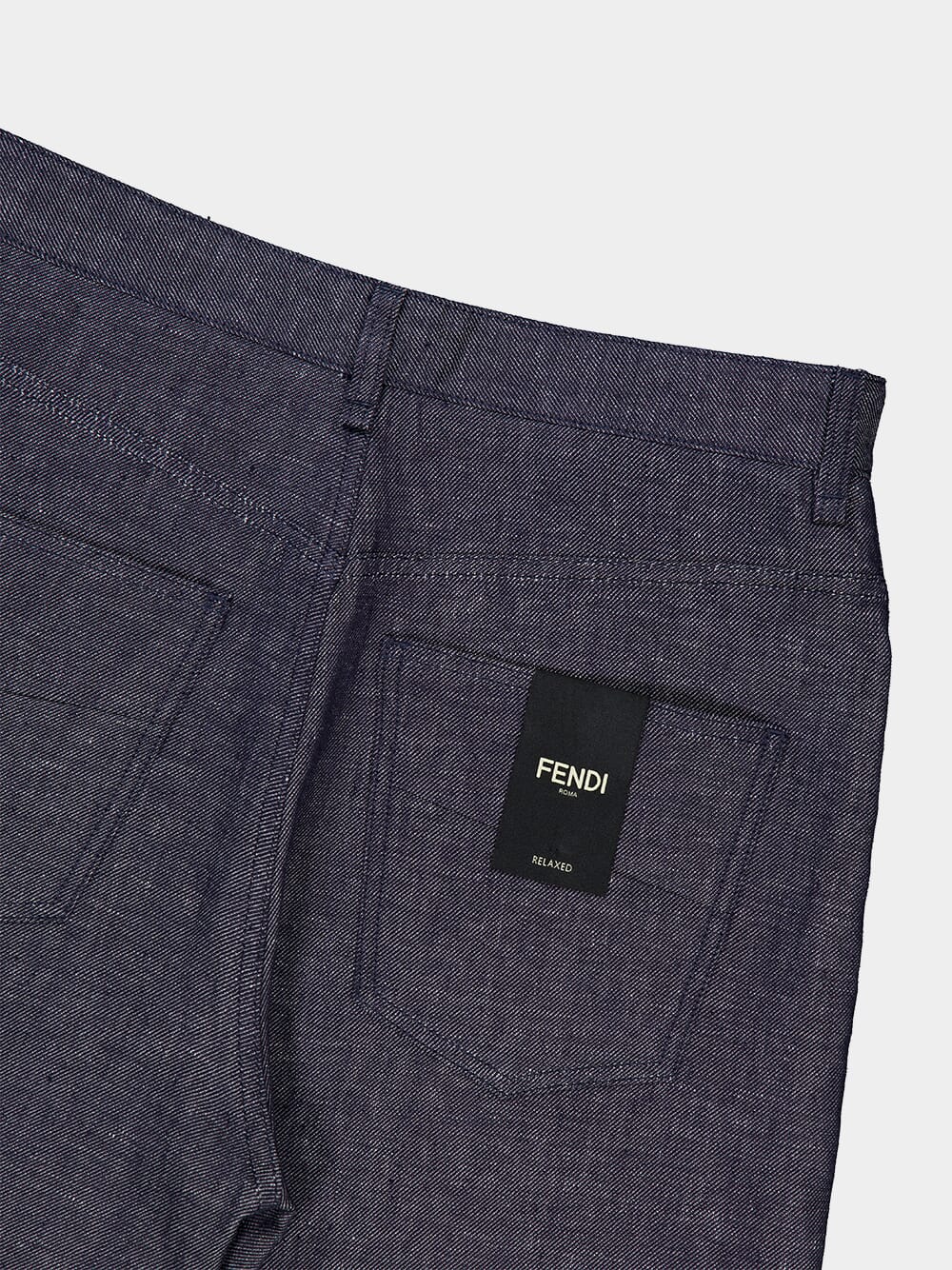 Dark Blue Straight-Cut Denim Jeans - Image 5