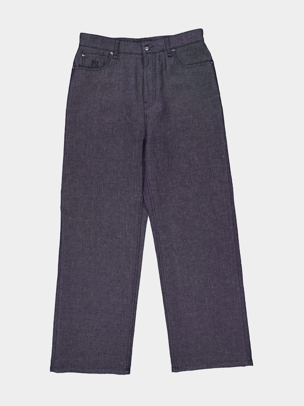 Dark Blue Straight-Cut Denim Jeans - Image 6