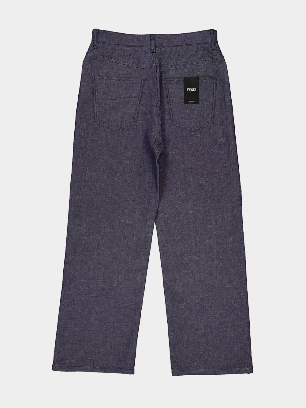 Dark Blue Straight-Cut Denim Jeans - Image 7