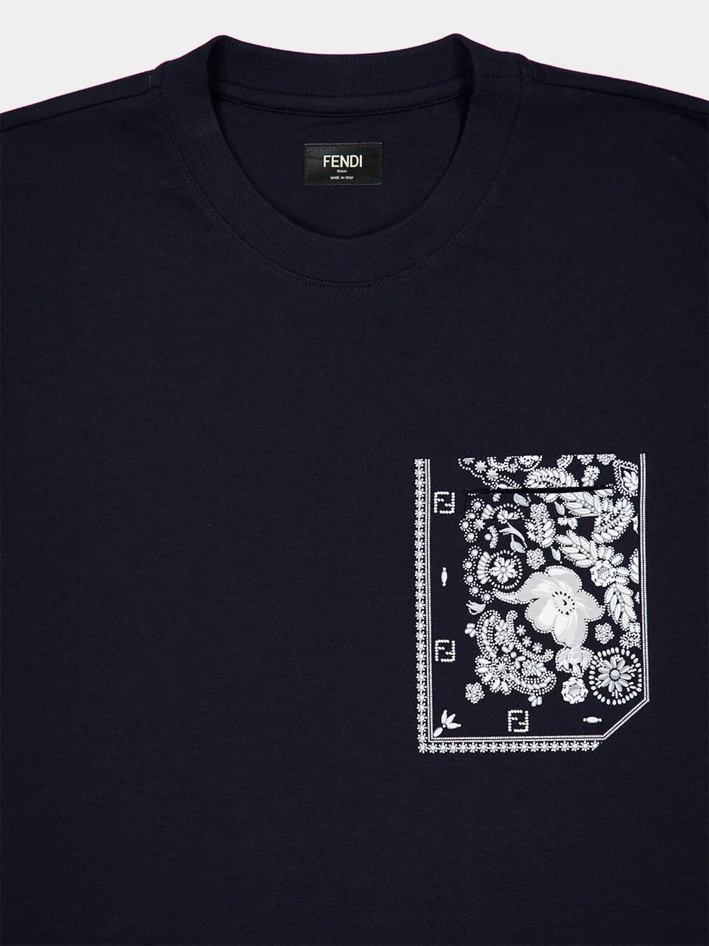 Dark Blue T-Shirt with Bandana Pocket - Image 3