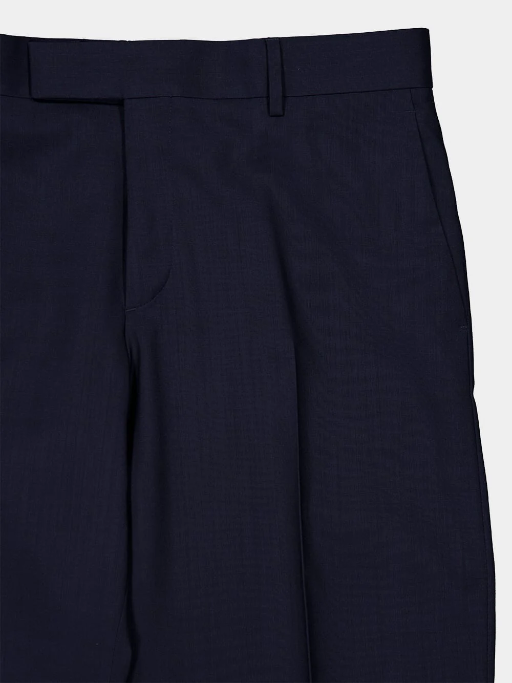 Dark Blue Wool Tailored Trousers - Image 4