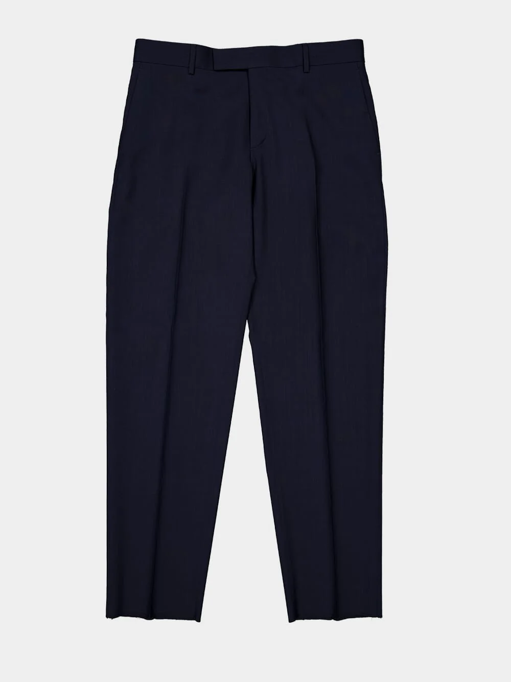Dark Blue Wool Tailored Trousers - Image 6