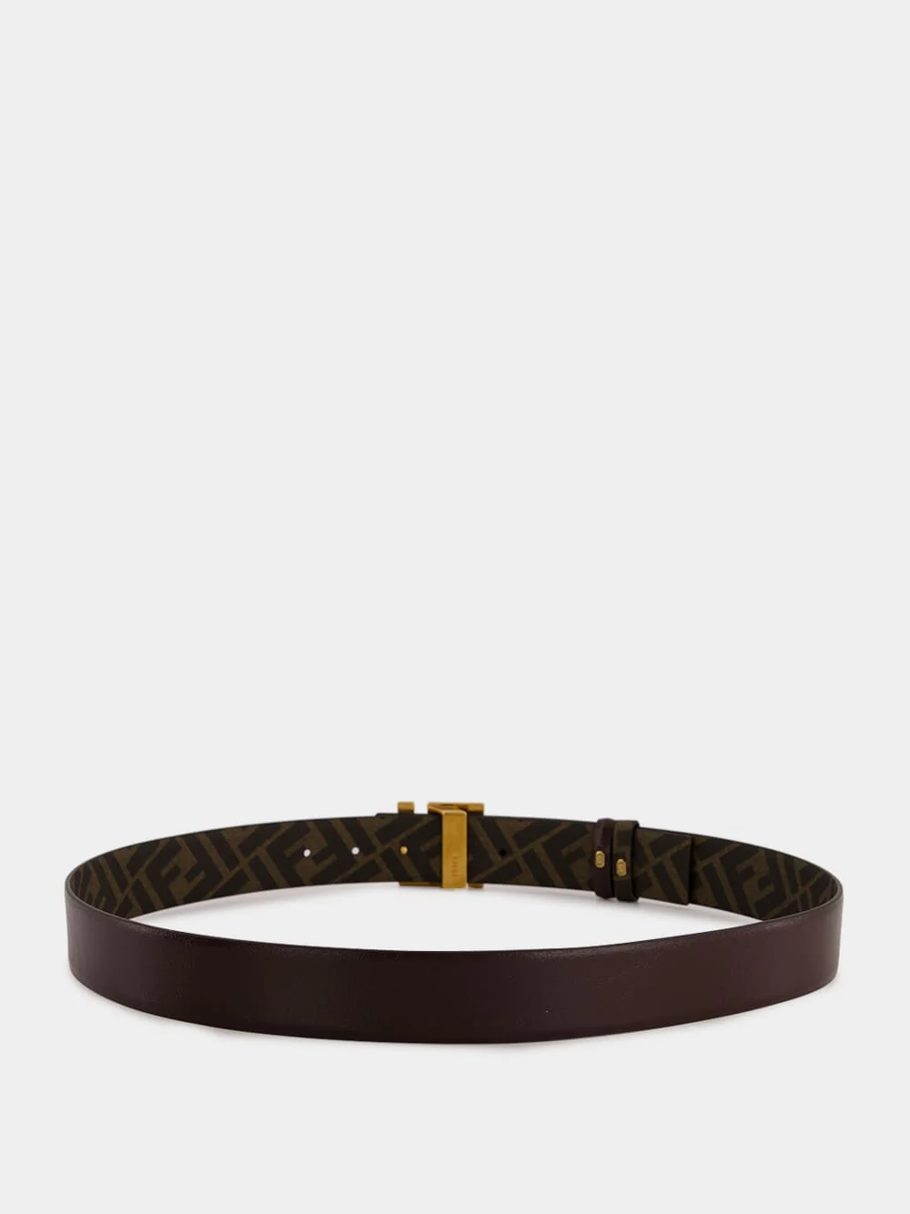 Dark Brown FF Squared Reversible Belt - Image 2