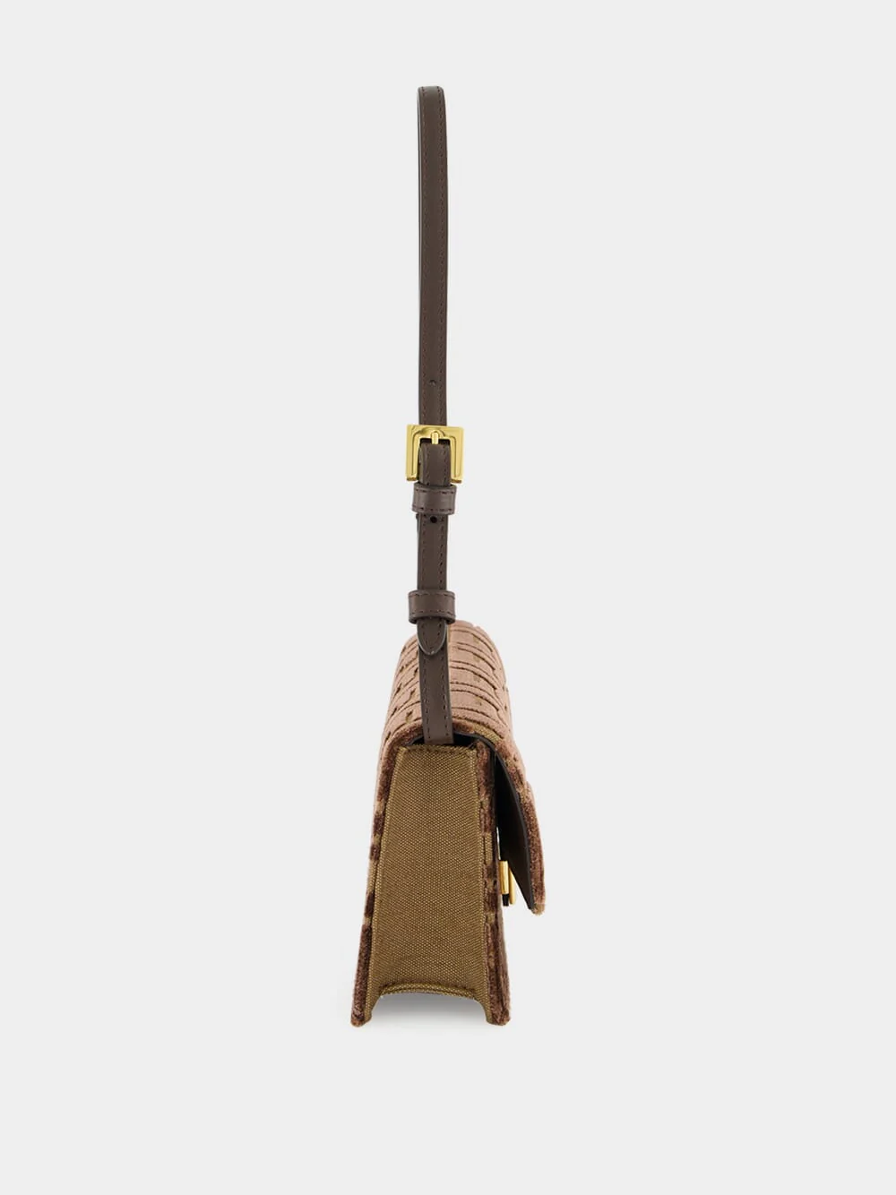 Dark Brown Wallet On Chain Baguette - Image 4