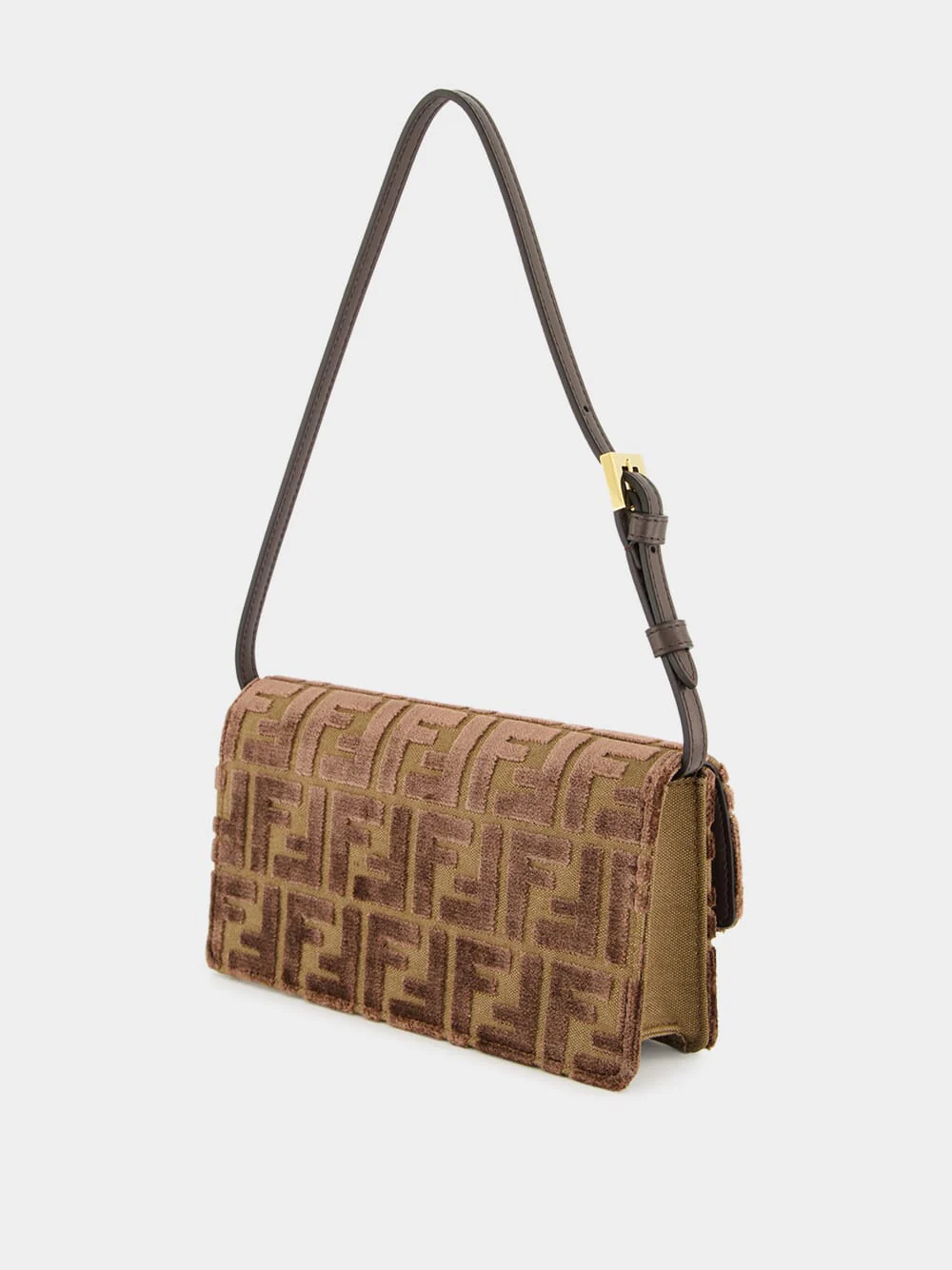 Dark Brown Wallet On Chain Baguette - Image 5