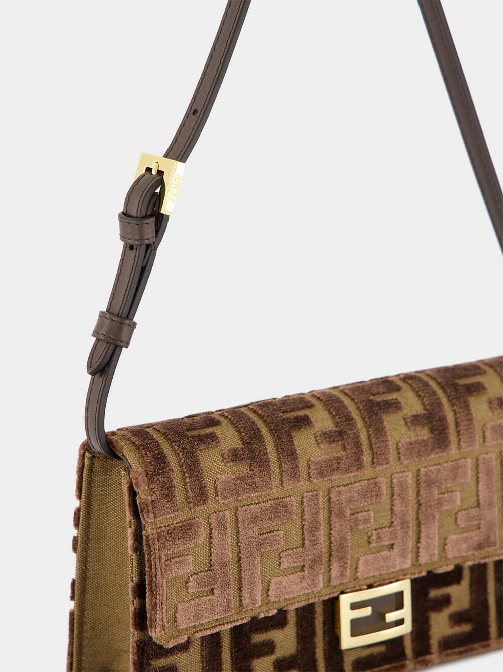 Dark Brown Wallet On Chain Baguette - Image 6