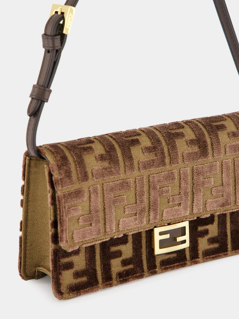 Dark Brown Wallet On Chain Baguette - Image 7
