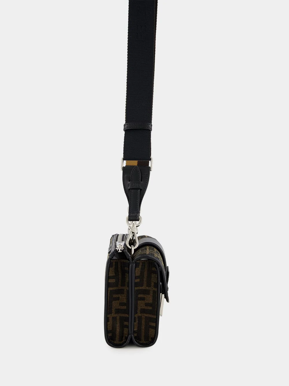Double Baguette Brown FF Jacquard Bag - Image 5