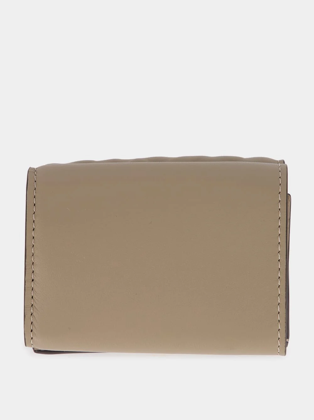 Dove Grey Nappa Leather Micro Trifold Wallet - Image 2