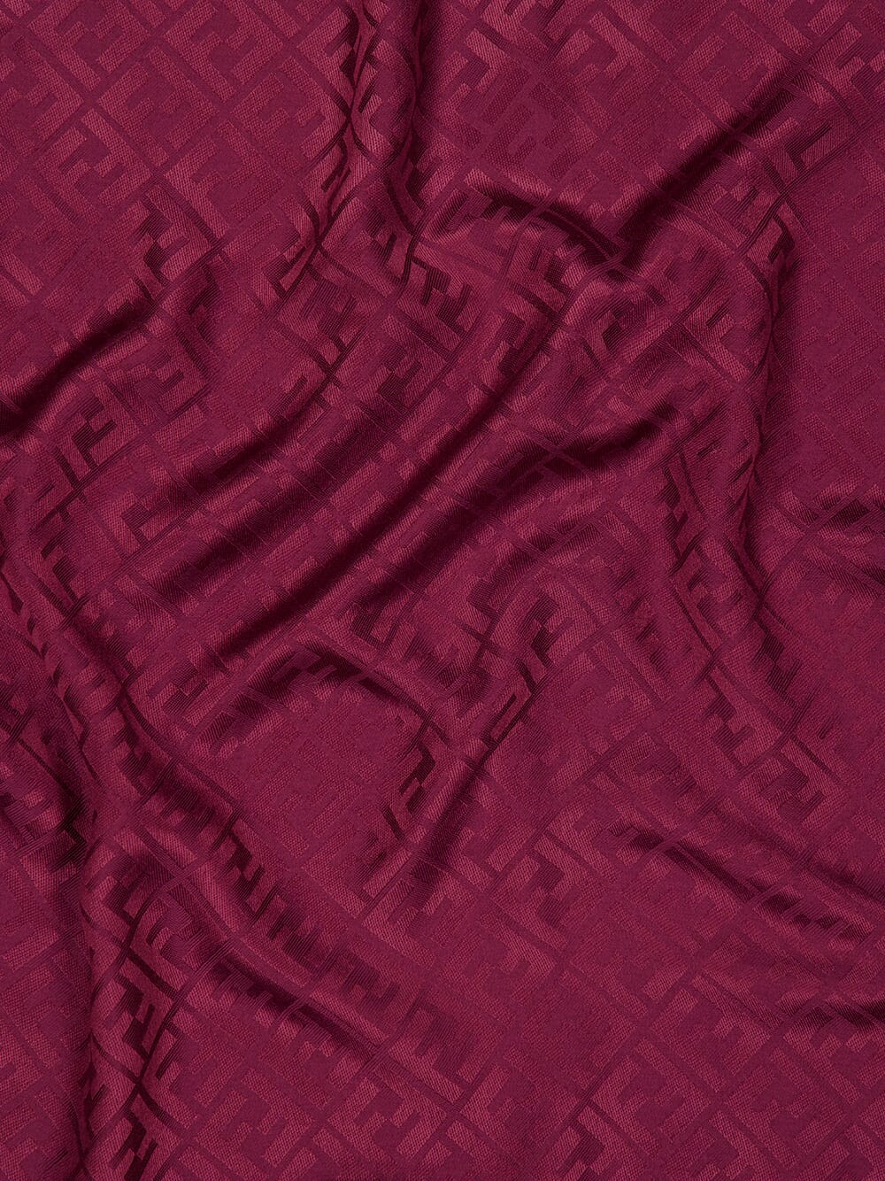 FF Shawl in Burgundy Silk and Wool - Image 3