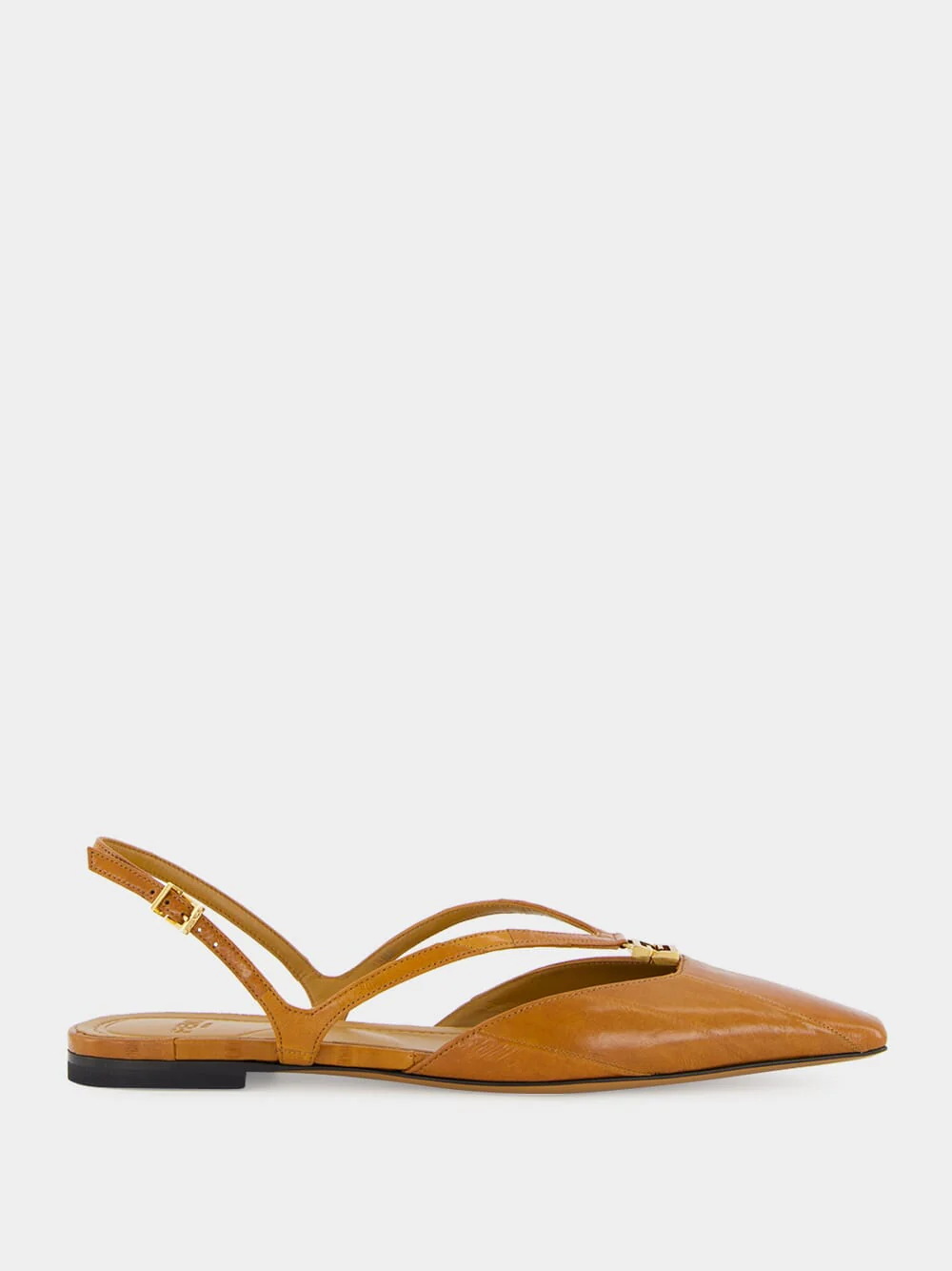 FFold Orange Hagfish Leather Flats