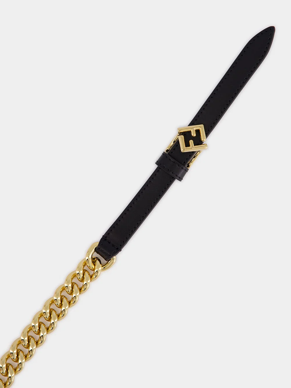 Gold and Black FF Diamonds Chain Belt - Image 2