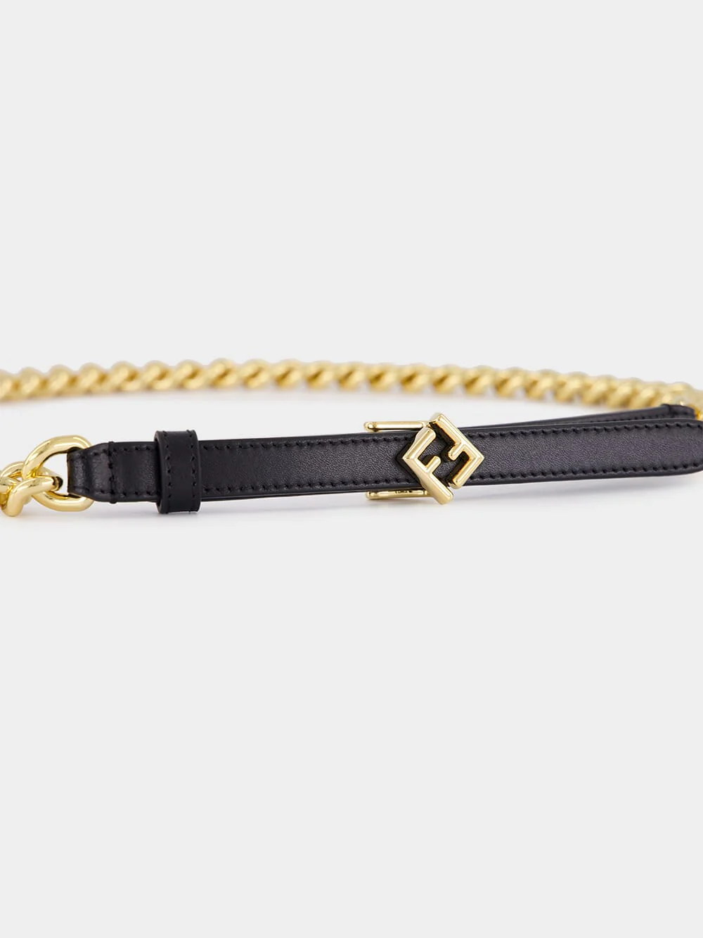 Gold and Black FF Diamonds Chain Belt - Image 3