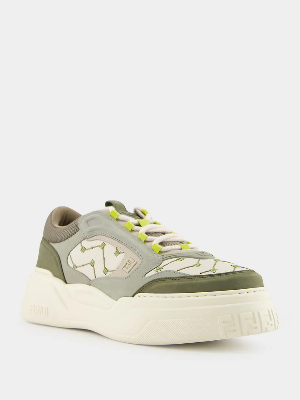 Green Force Leather and Nubuck Sneakers - Image 2