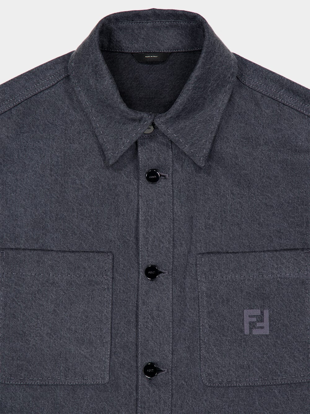 Grey Denim Go-To Jacket with Patch Pockets - Image 3