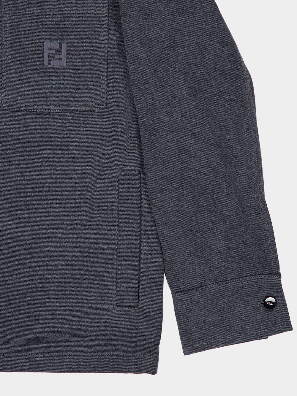 Grey Denim Go-To Jacket with Patch Pockets - Image 4