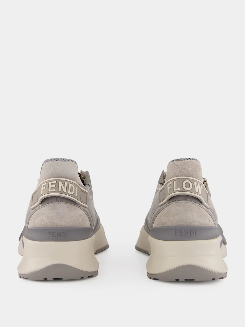 Grey Flow Mesh and Suede Sneakers - Image 5