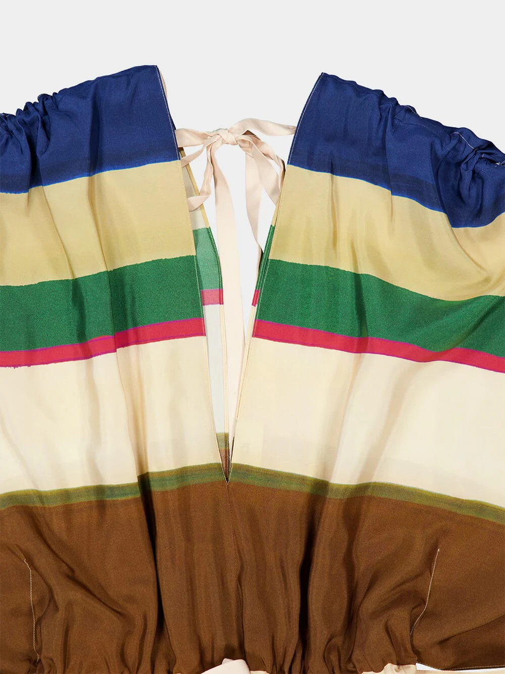 Multicolour Venetian Stripes Silk Jumpsuit - Image 4