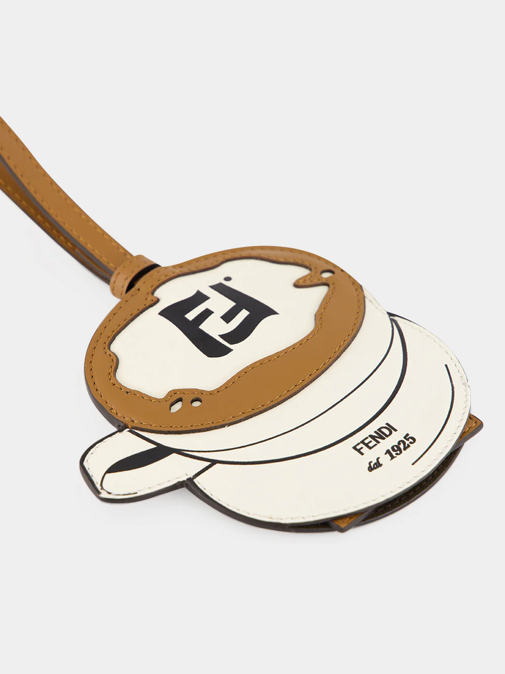 White Cappuccino Leather Address Holder - Image 4