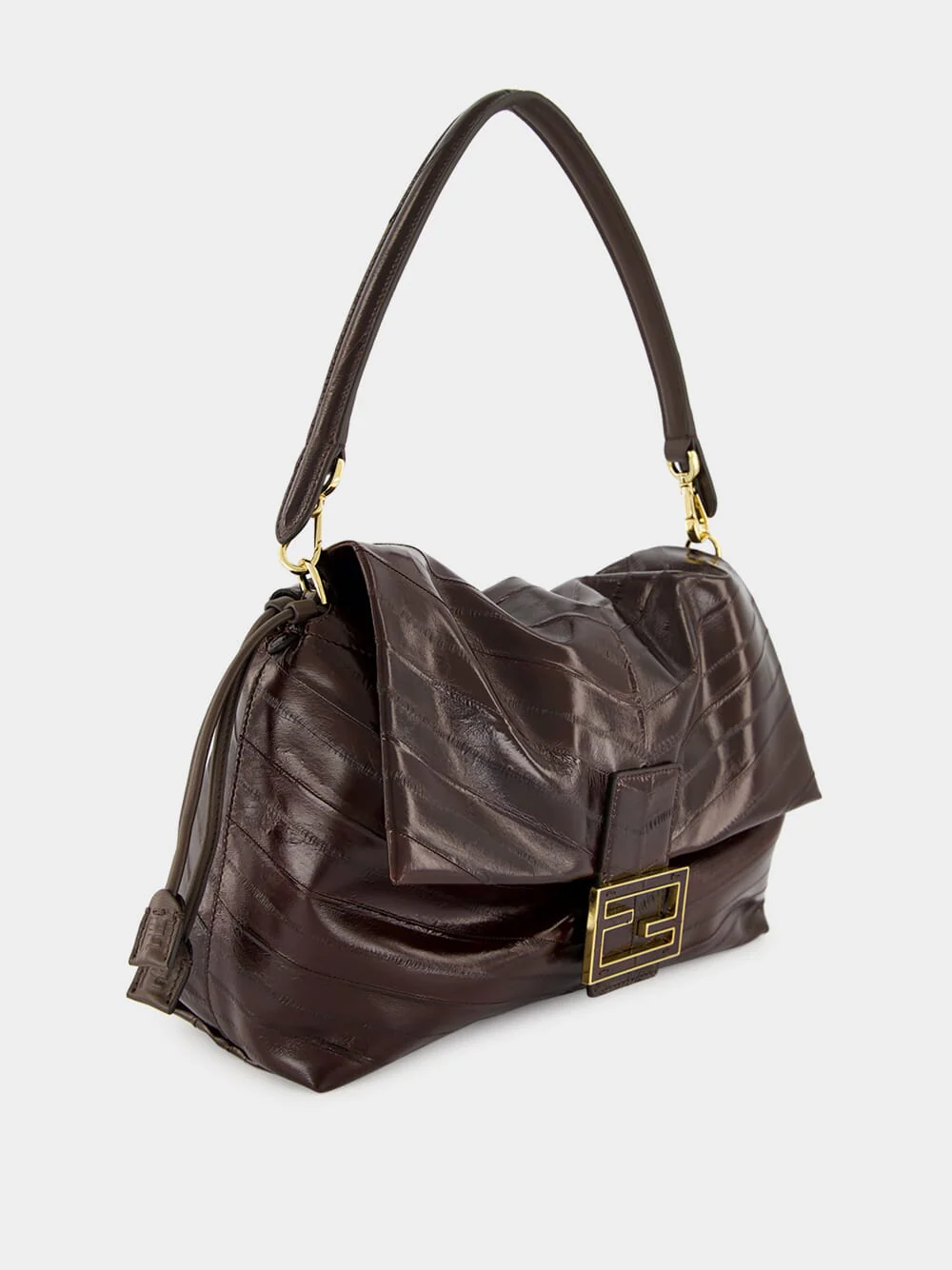 Large Brown Hagfish Leather Mamma Baguette - Image 2