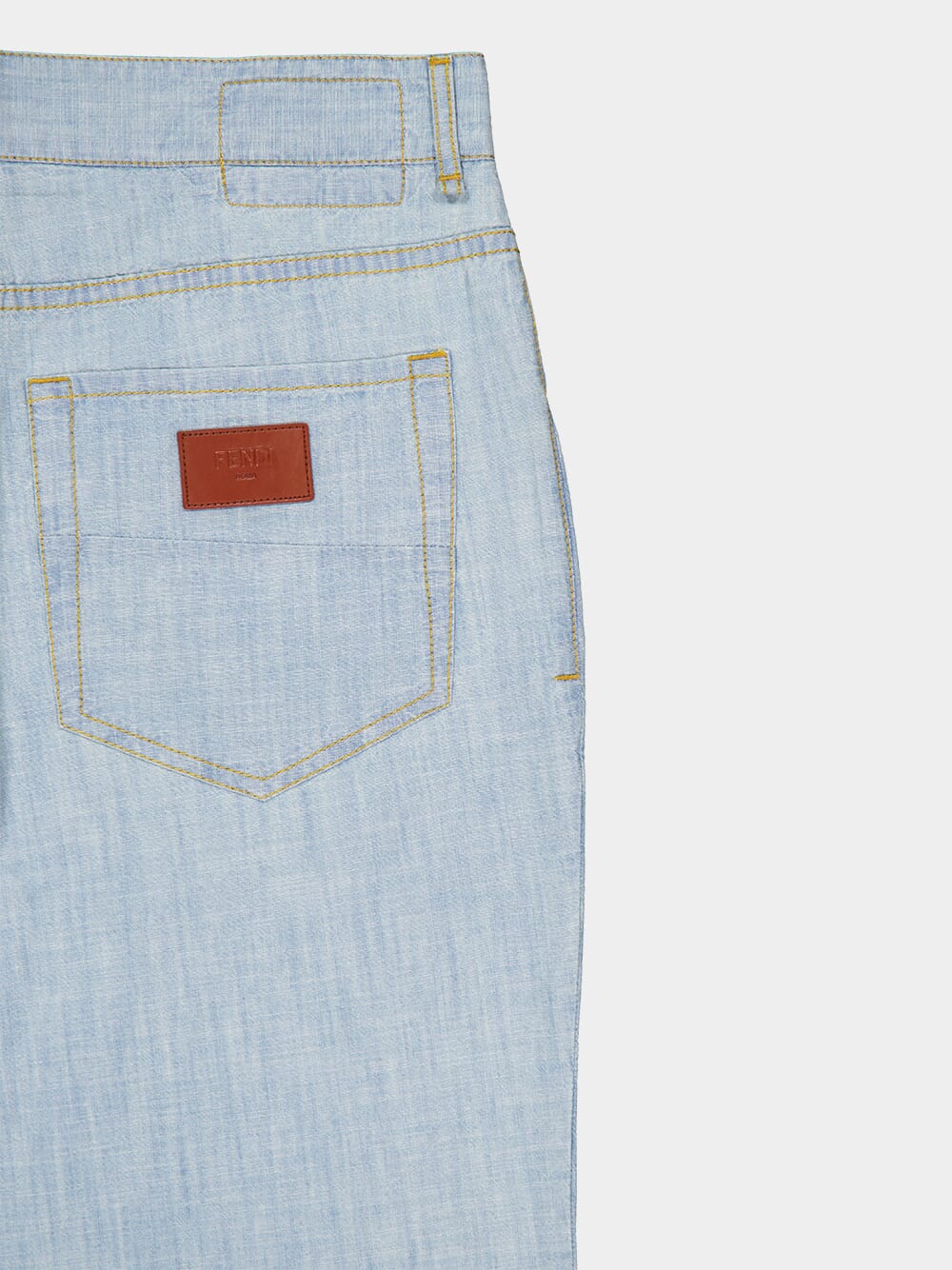 Light Blue Chambray Straight Jeans - Image 4