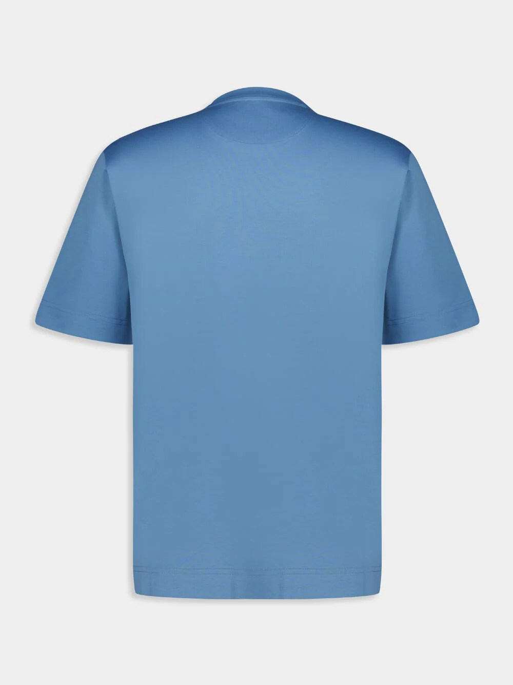 Light Blue Cotton T-Shirt with FF Detail - Image 2