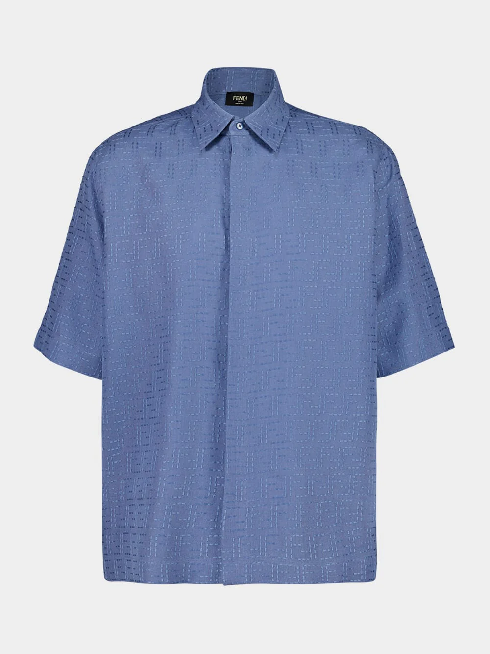 Light Blue FF Jacquard Linen Shirt