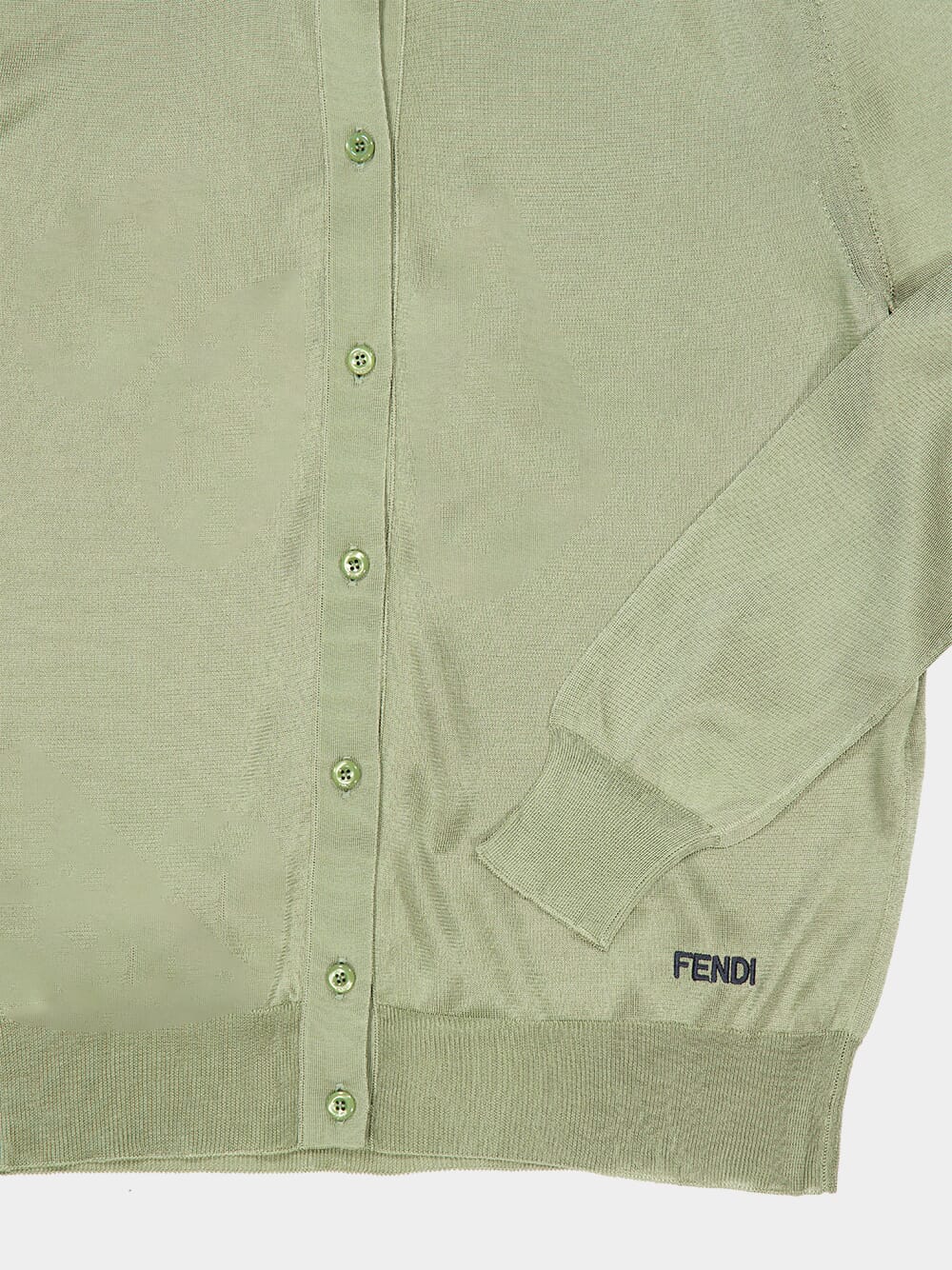 Light Green Viscose Knit Cardigan - Image 4