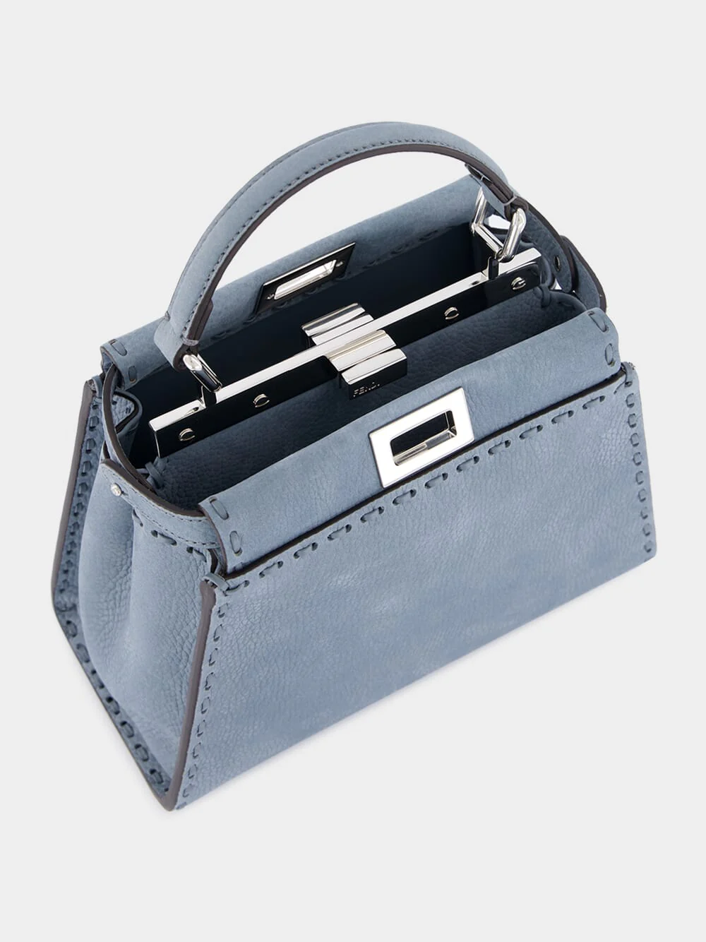 Mercury Blue Peekaboo Mini Selleria Bag - Image 6