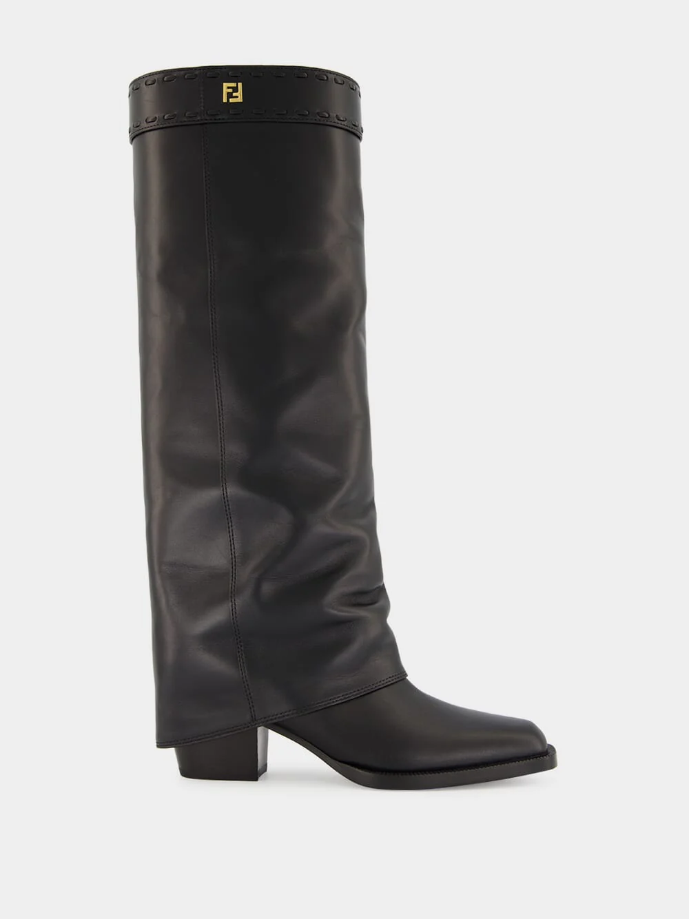 Minerva Black Leather Knee-High Boots