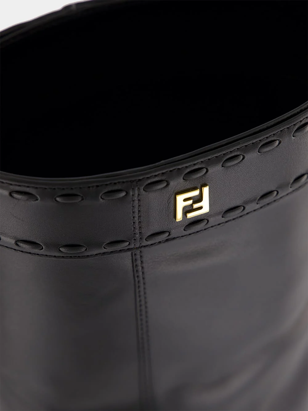 Minerva Black Leather Knee-High Boots - Image 7