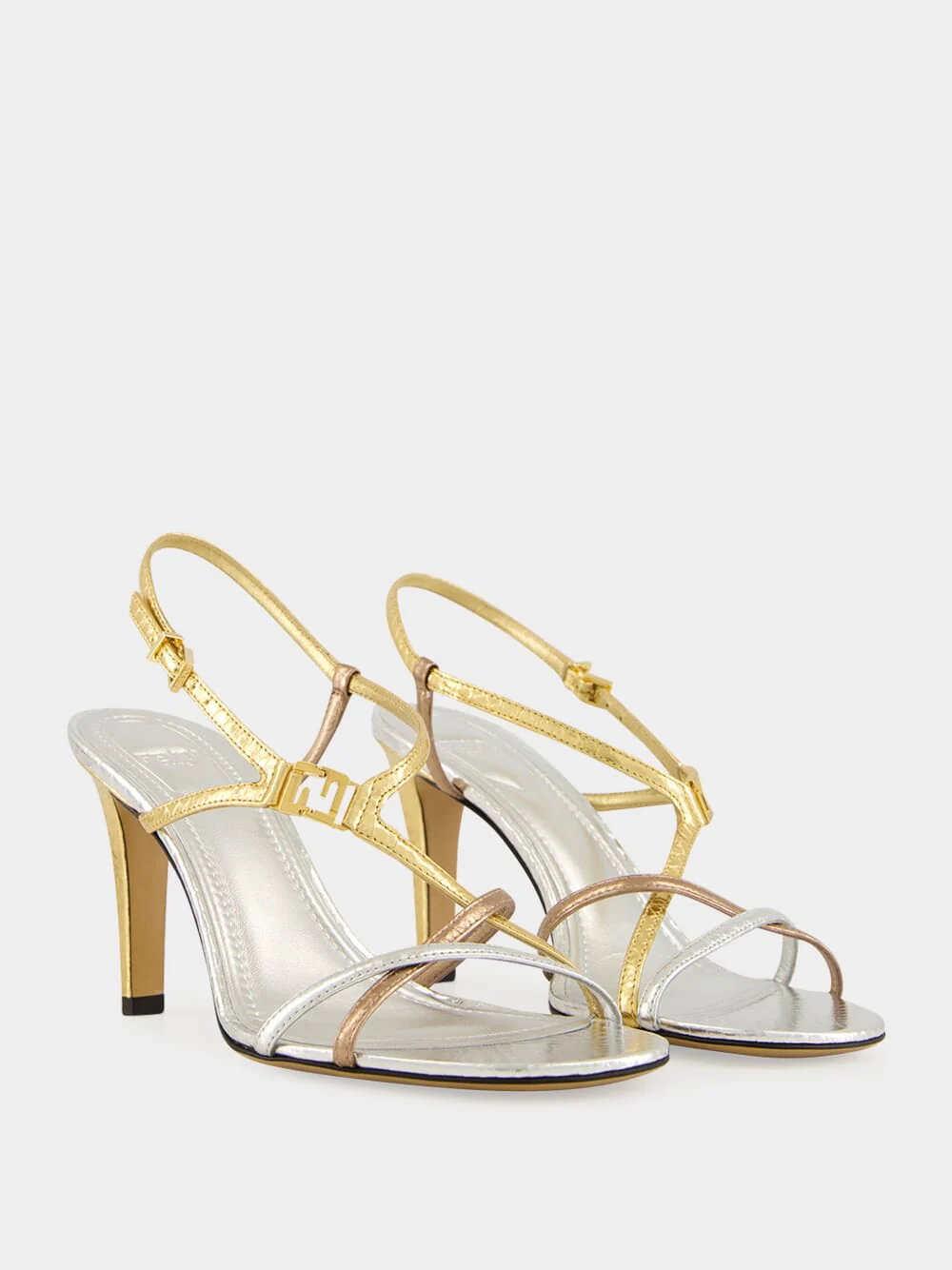 Multicolour Metallic FFold Ayers Sandals - Image 3