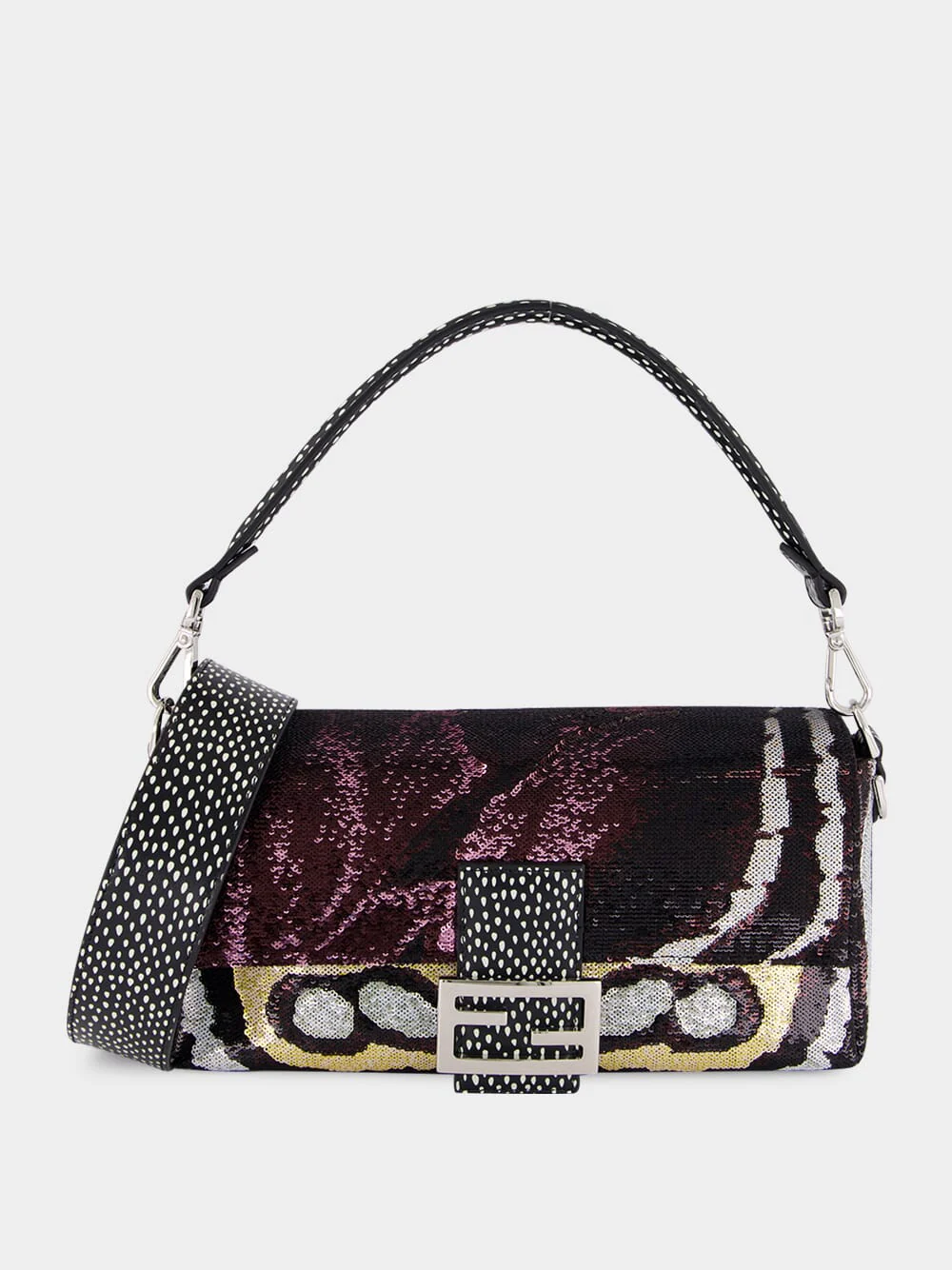 Multicolour Night Butterfly Sequin Baguette® Bag