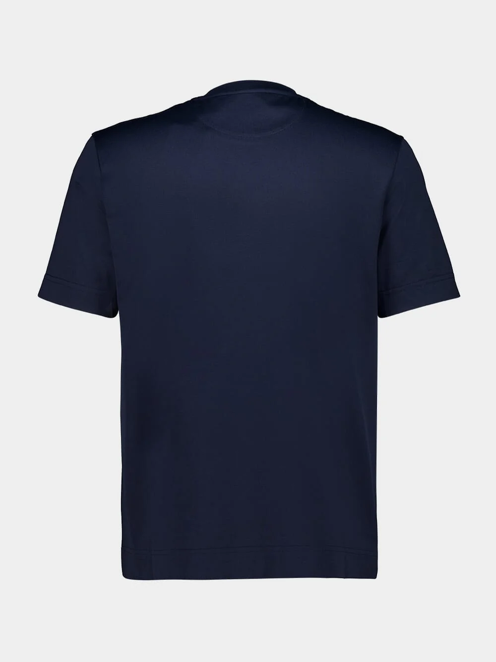 Navy Blue Cotton Flowers T-Shirt - Image 3