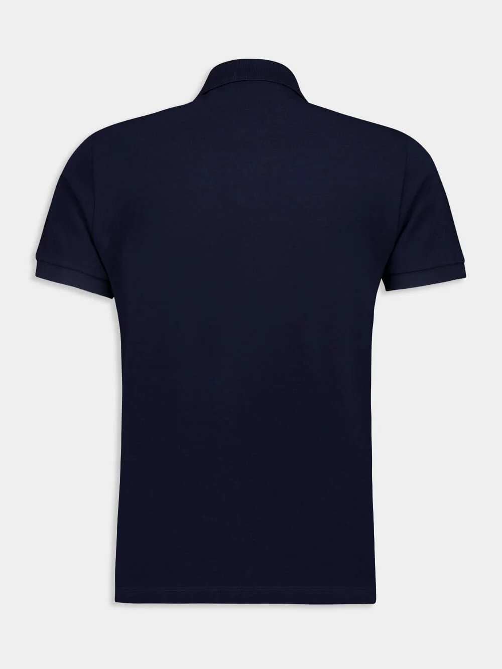 Navy Blue Cotton Piqué Polo Shirt - Image 2