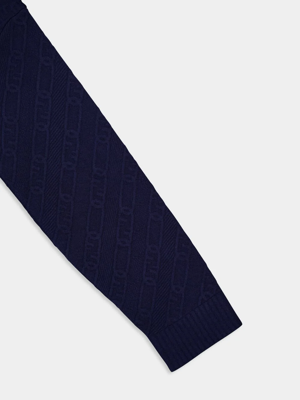 Navy Logo Knit Cardigan - Image 4