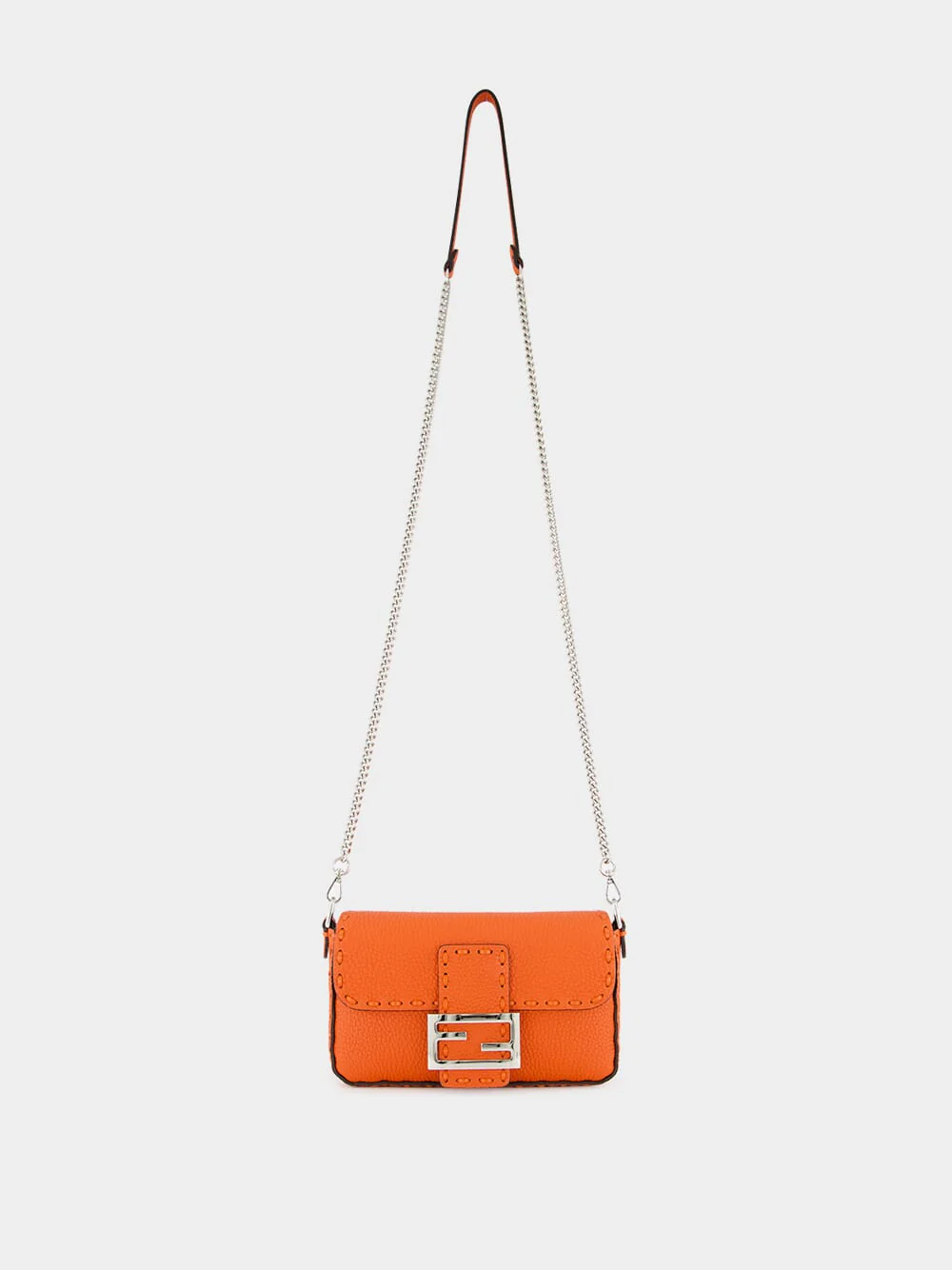Orange Baguette Mini Selleria Bag - Image 3