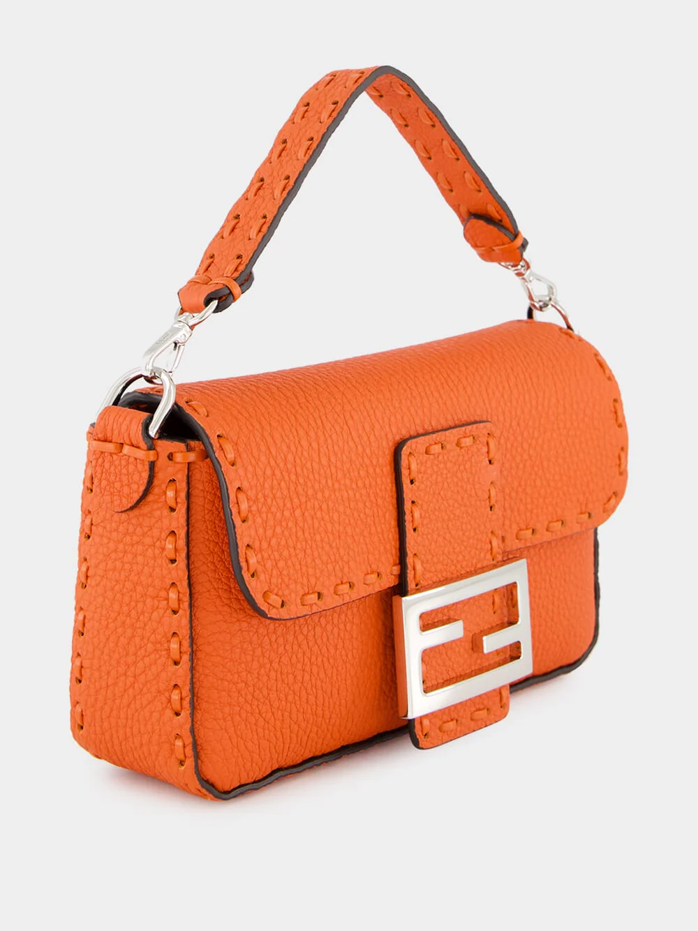 Orange Baguette Mini Selleria Bag - Image 4