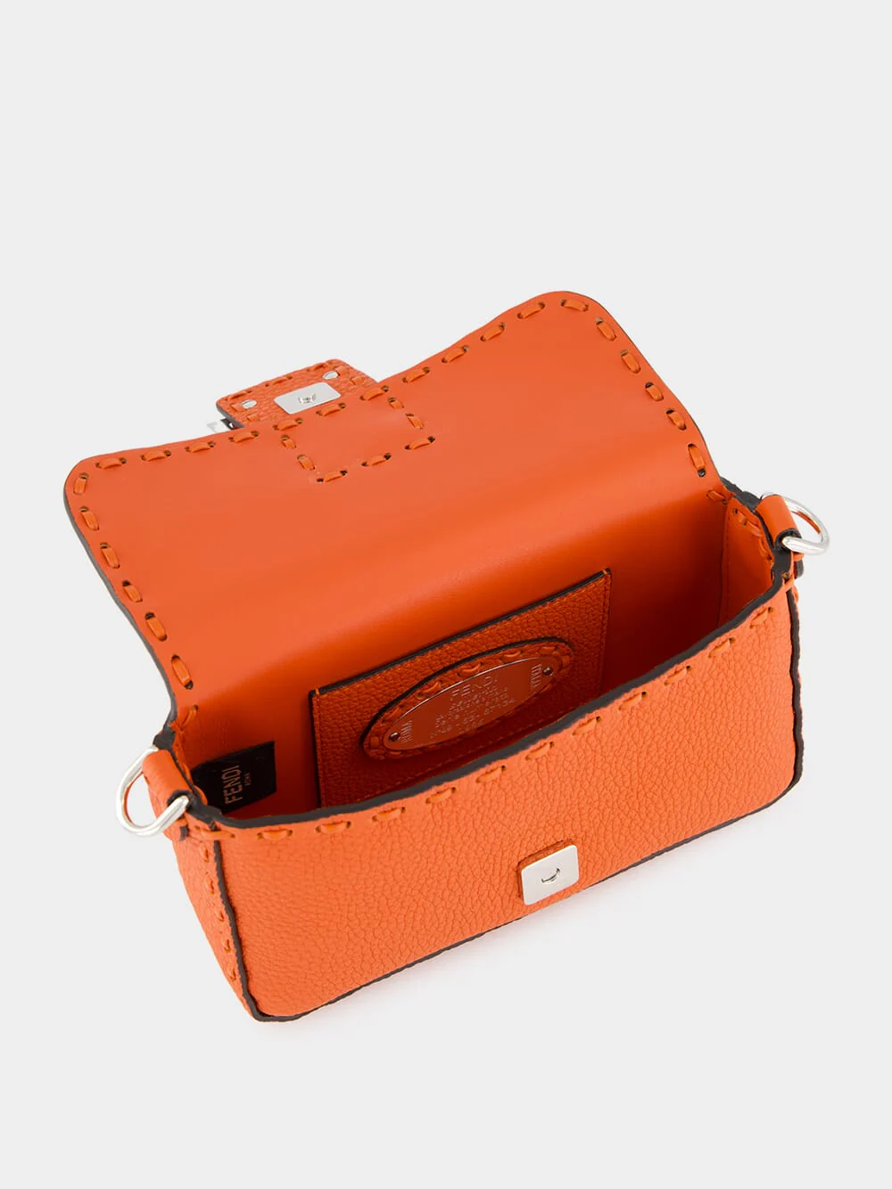 Orange Baguette Mini Selleria Bag - Image 7