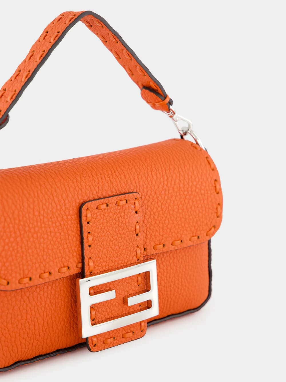 Orange Baguette Mini Selleria Bag - Image 8