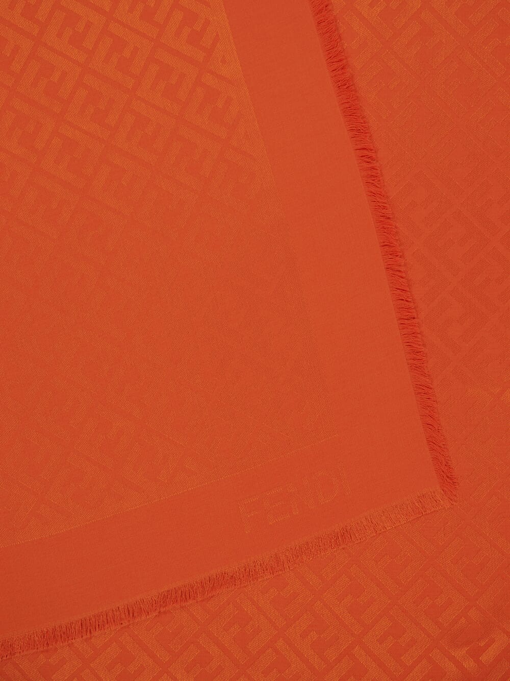 Orange FF Jacquard Shawl - Image 3